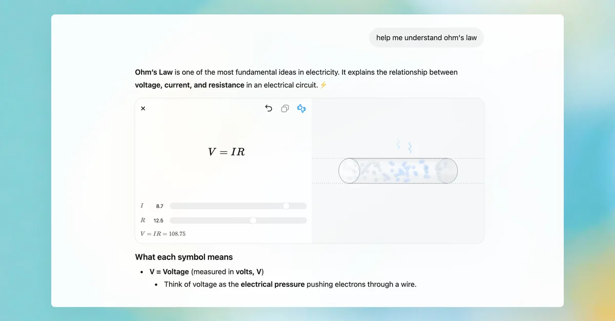 ChatGPT will now generate interactive visuals to help you with math and science concepts