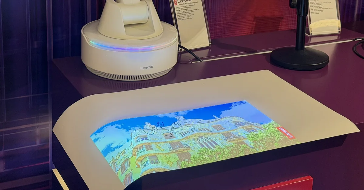 Lenovo's robot concept can help you digitally sign documents (and maybe annoy coworkers)